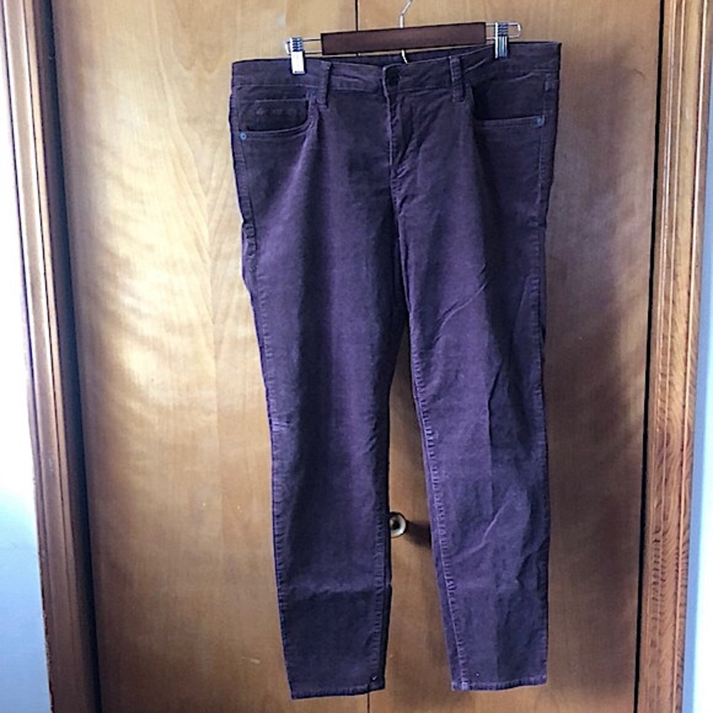 Edyson Hampton Purple Corduroy Skinny Pants 32S
